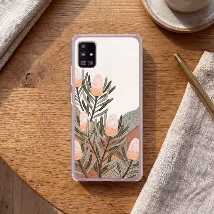 Modern - Heuvels - Terracotta Telefoonhoesje Samsung Galaxy A51 5G klein -sfeer1