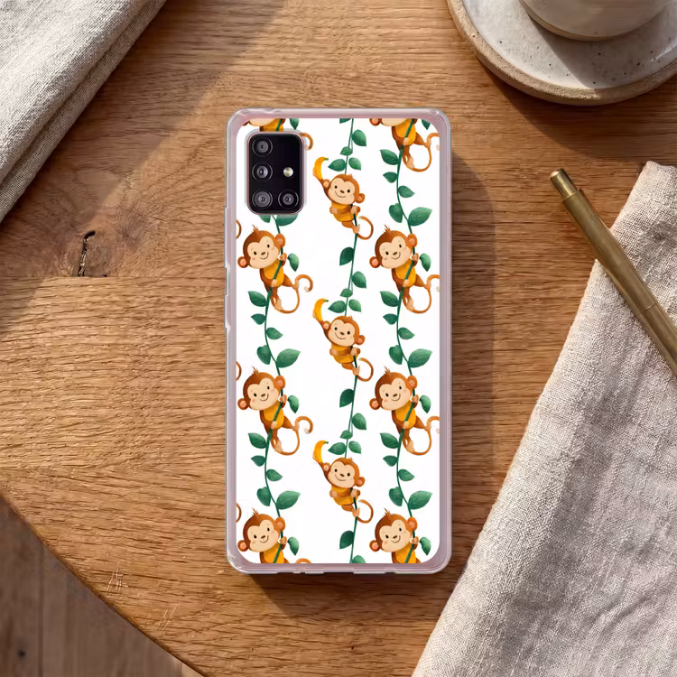 Apen - Lianen - Kleurrijk Telefoonhoesje Samsung Galaxy A51 5G klein 373 -sfeer1