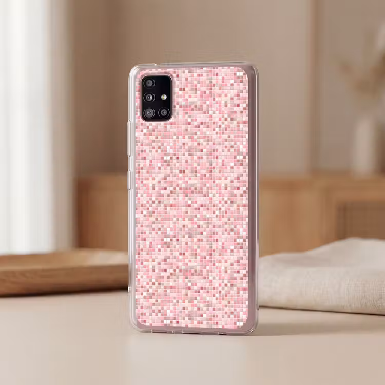 Mozaïek - Patroon - Roze Telefoonhoesje Samsung Galaxy A51 5G klein 373 -sfeer2