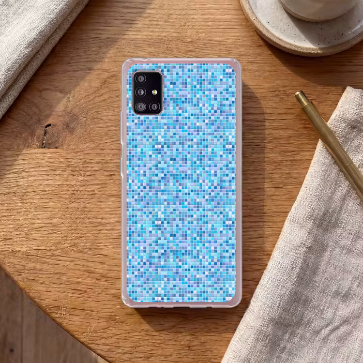 Mozaïek - Patroon - Turquoise Telefoonhoesje Samsung Galaxy A51 5G klein 373 -sfeer1