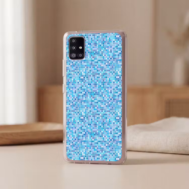Mozaïek - Patroon - Turquoise Telefoonhoesje Samsung Galaxy A51 5G klein 373 -sfeer2