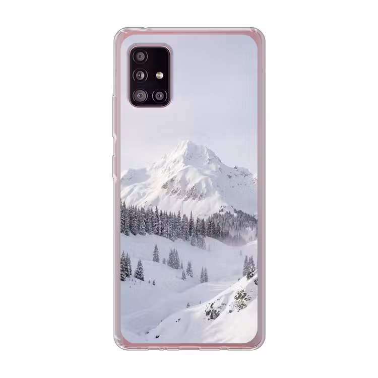 Berg - Sneeuw - Winter - Natuur - Wit Telefoonhoesje Samsung Galaxy A51 5G klein -3d