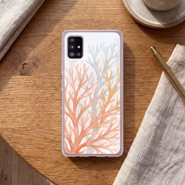 Natuur - Abstract - Aquarel - Organisch - Warm Telefoonhoesje Samsung Galaxy A51 5G klein -sfeer1