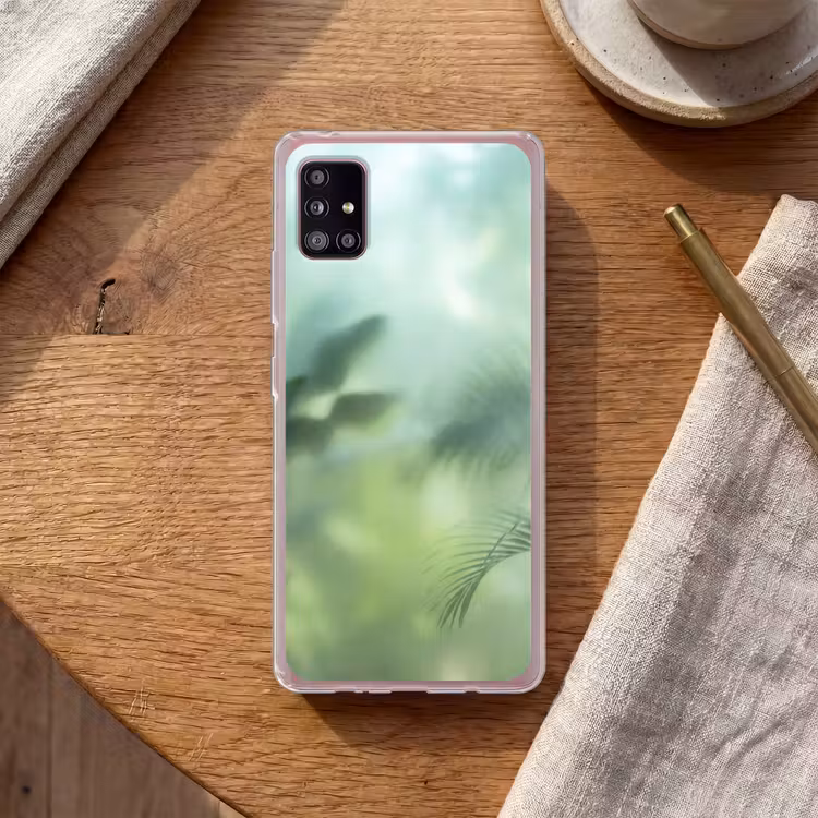 Natuur - Vervaagd - Groen - Abstract - Modern Telefoonhoesje Samsung Galaxy A51 5G klein -sfeer1