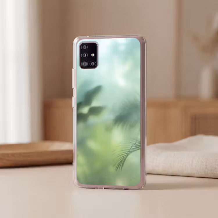 Natuur - Vervaagd - Groen - Abstract - Modern Telefoonhoesje Samsung Galaxy A51 5G klein -sfeer2