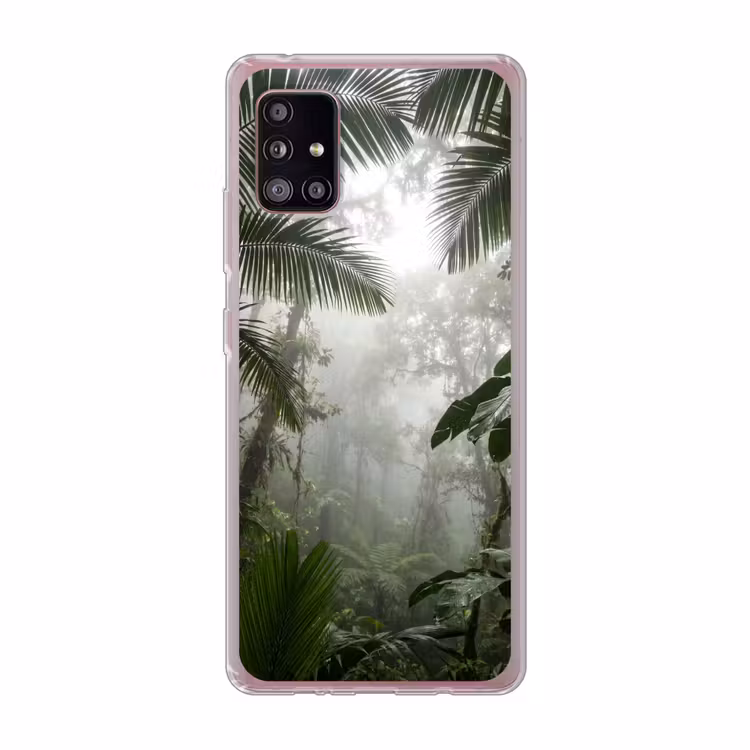 Natuur - Jungle - Mist - Groen - Bladeren Telefoonhoesje Samsung Galaxy A51 5G klein -3d