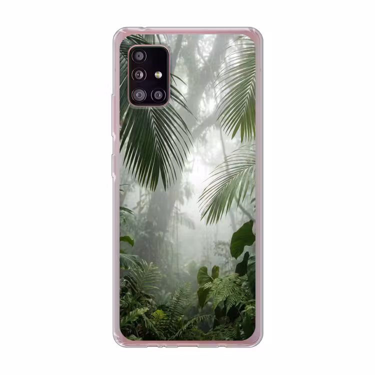 Natuur - Jungle - Mist - Tropisch - Groen Telefoonhoesje Samsung Galaxy A51 5G klein -3d