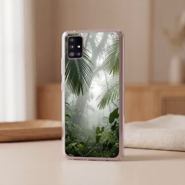 Natuur - Jungle - Mist - Tropisch - Groen Telefoonhoesje Samsung Galaxy A51 5G klein -sfeer2