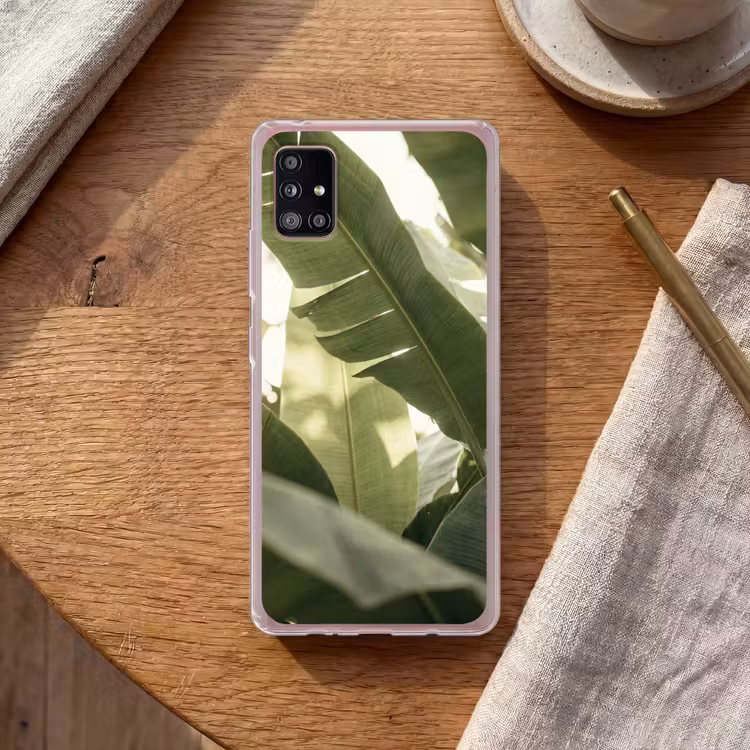 Natuur - Bladeren - Groen - Tropisch - Detail Telefoonhoesje Samsung Galaxy A51 5G klein -sfeer1