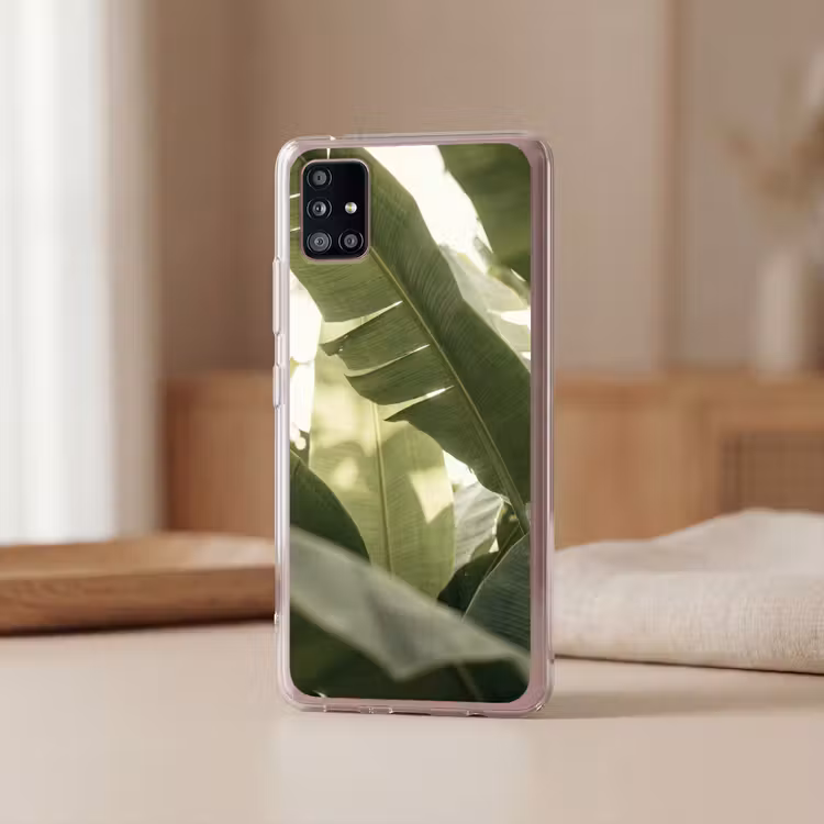 Natuur - Bladeren - Groen - Tropisch - Detail Telefoonhoesje Samsung Galaxy A51 5G klein -sfeer2