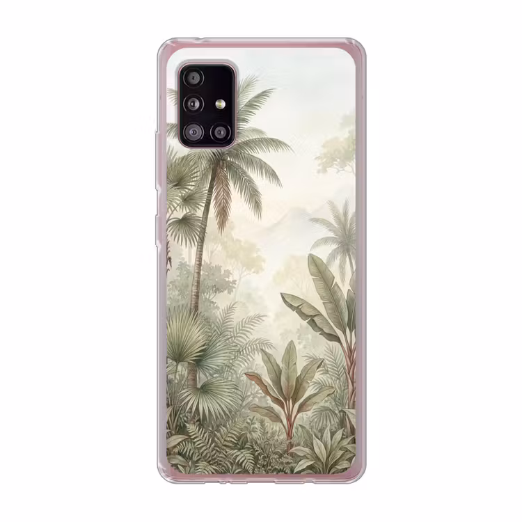 Natuur - Tropisch bos - Landschap - Aquarel - Groen Telefoonhoesje Samsung Galaxy A51 5G klein -3d