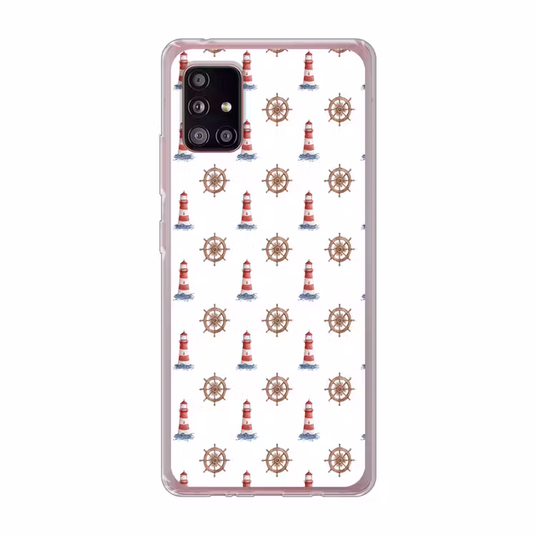 Nautisch - Klassiek - Rood Telefoonhoesje Samsung Galaxy A51 5G klein 373 -3d