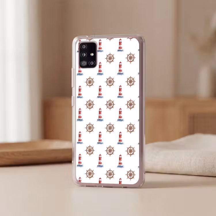 Nautisch - Klassiek - Rood Telefoonhoesje Samsung Galaxy A51 5G klein 373 -sfeer2