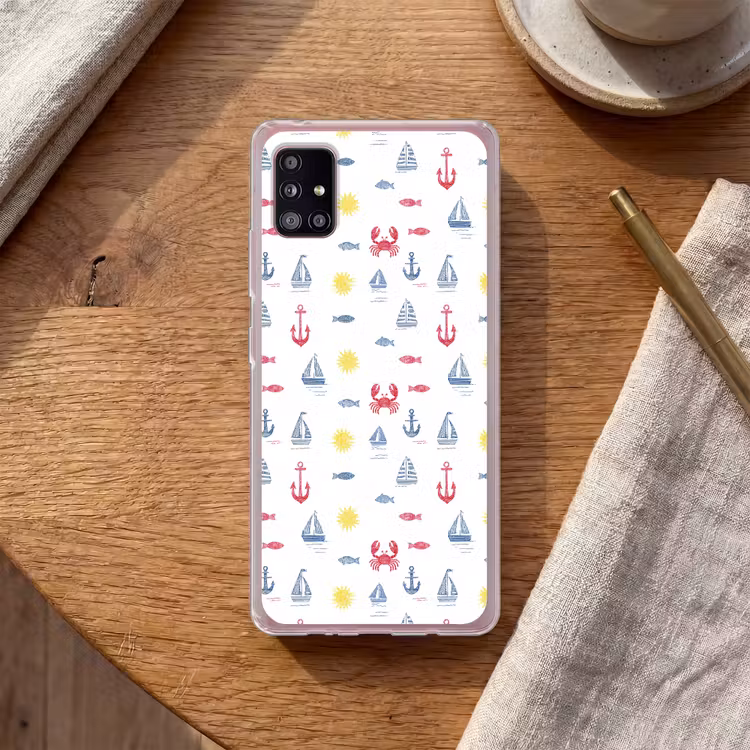 Nautisch - Illustraties - Kleurrijk Telefoonhoesje Samsung Galaxy A51 5G klein 373 -sfeer1