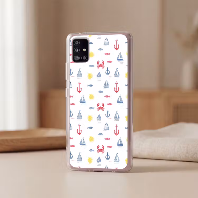 Nautisch - Illustraties - Kleurrijk Telefoonhoesje Samsung Galaxy A51 5G klein 373 -sfeer2