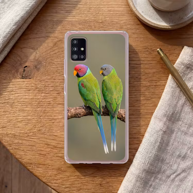 Papagaai - Tak - Natuur - Kleurrijk Telefoonhoesje Samsung Galaxy A51 5G klein -sfeer1