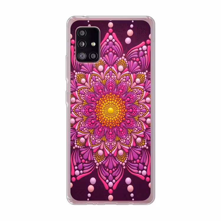 Patroon - Stippen - Abstract - Kleurrijk Telefoonhoesje Samsung Galaxy A51 5G klein -3d