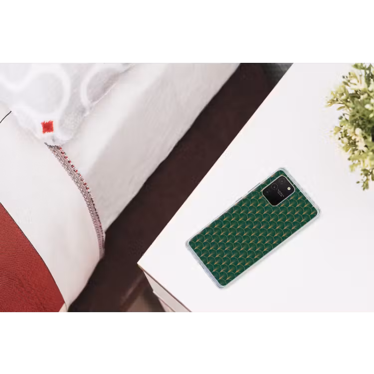 Patroon - Groen - Goud - Symmetrisch Telefoonhoesje Samsung Galaxy S10 Lite klein 364 -kamerS10Lite