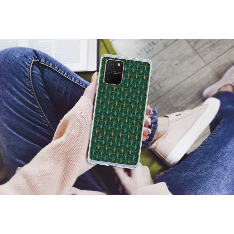 Patroon - Groen - Goud - Symmetrisch Telefoonhoesje Samsung Galaxy S10 Lite klein 364 -handS10Lite