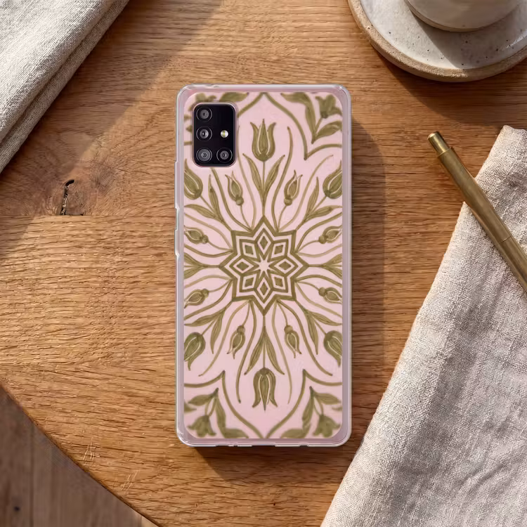 Patroon - Mandala - Decoratie - Abstract - Groen Telefoonhoesje Samsung Galaxy A51 5G klein -sfeer1