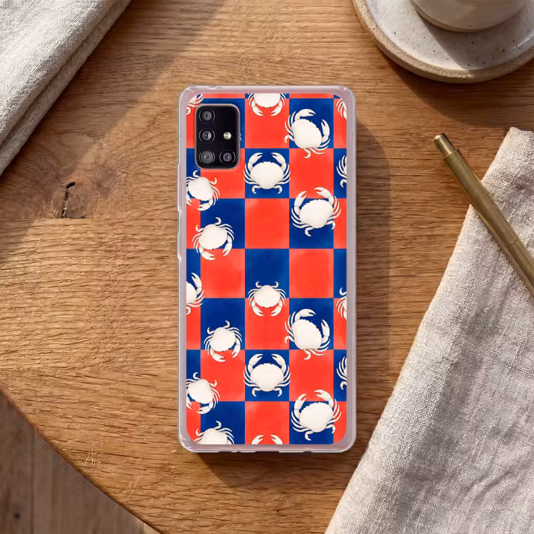 Patroon - Zeeleven - Rood - Blauw - Abstract Telefoonhoesje Samsung Galaxy A51 5G klein -sfeer1