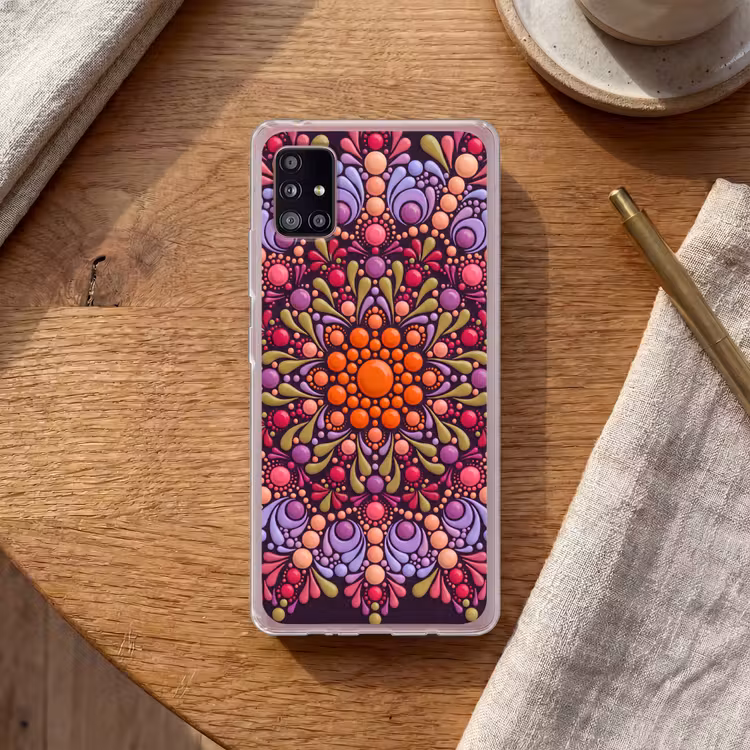 Patroon - Stippen - Abstract - Modern - Kleurrijk Telefoonhoesje Samsung Galaxy A51 5G klein -sfeer1