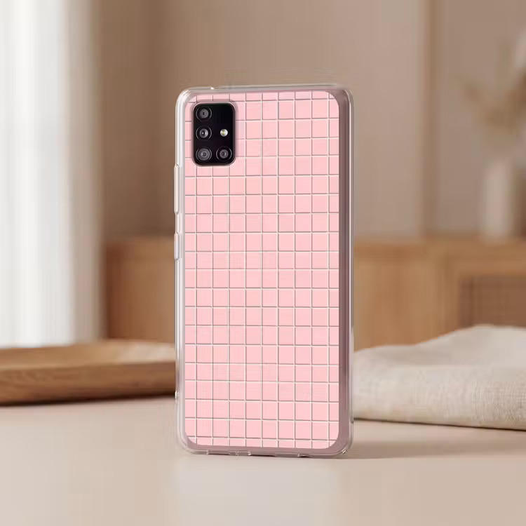 Patroon - Tegel - Pastelroze Telefoonhoesje Samsung Galaxy A51 5G klein 373 -sfeer2