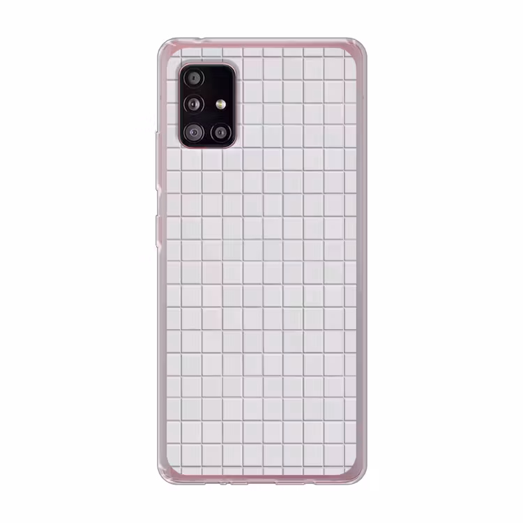 Patroon - Tegels - Grijs - Wit Telefoonhoesje Samsung Galaxy A51 5G klein 373 -3d