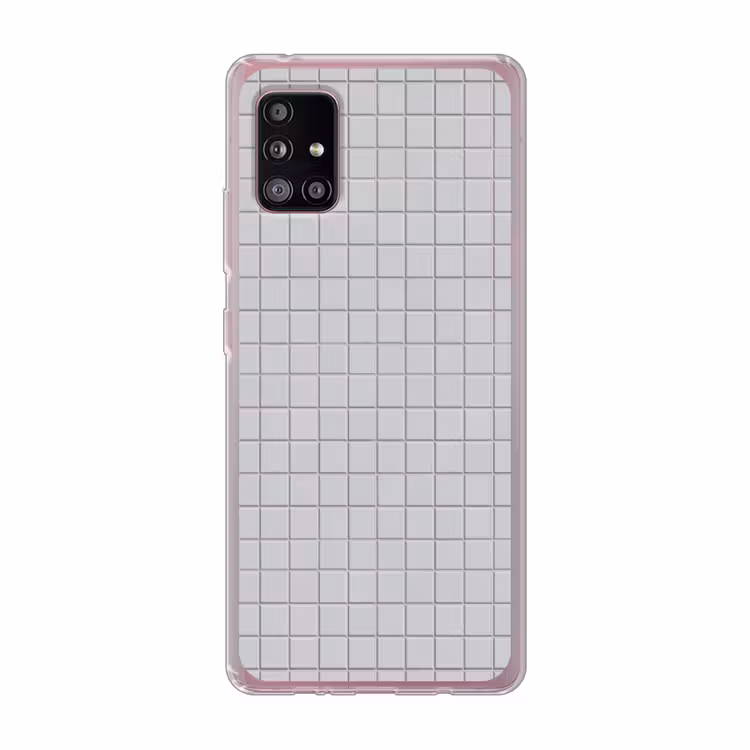 Patroon - Tegels - Licht - Grijs Telefoonhoesje Samsung Galaxy A51 5G klein 373 -3d