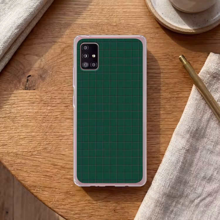 Patroon - Tegels - Dennen - Groen Telefoonhoesje Samsung Galaxy A51 5G klein 373 -sfeer1