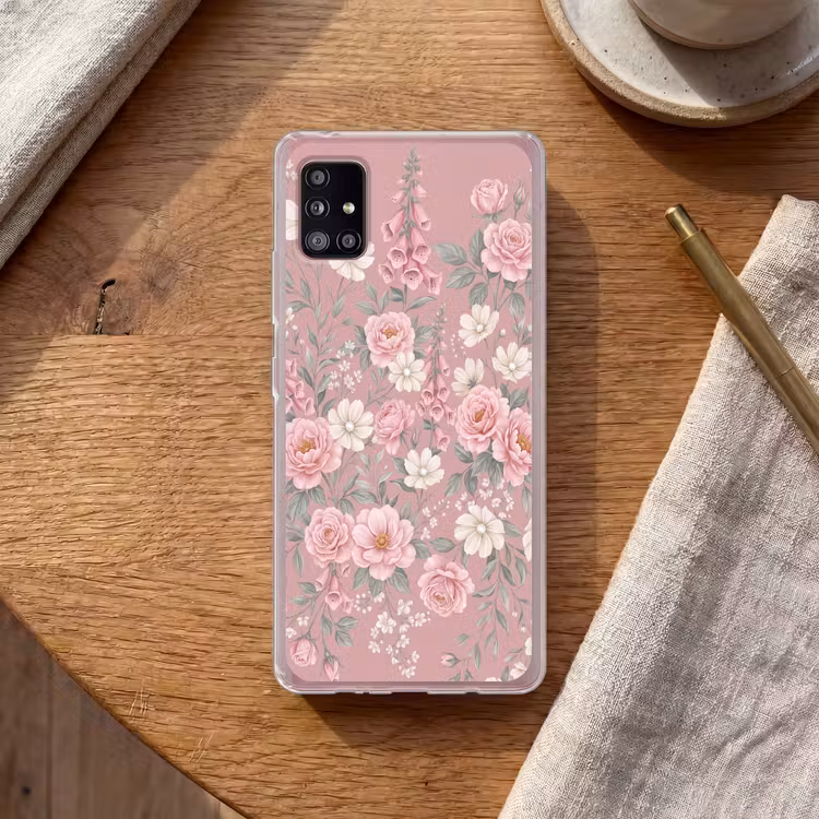 Pioenrozen - Vingerhoedskruid - Pink Telefoonhoesje Samsung Galaxy A51 5G klein -sfeer1