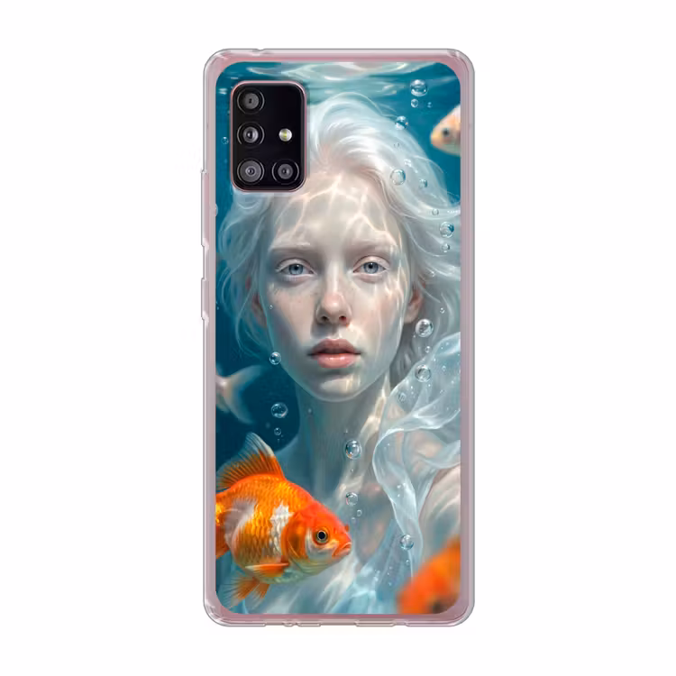 Mens - Onderwater - Vis - Modern - Blauw Telefoonhoesje Samsung Galaxy A51 5G klein -3d