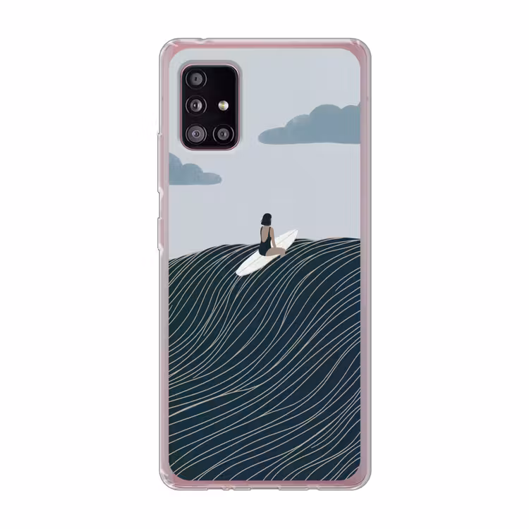 Persoon - Surfen - Oceaan - Natuur - Modern Telefoonhoesje Samsung Galaxy A51 5G klein -3d