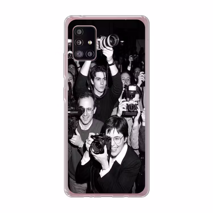 Fotografen - Menigte - Flitsers - Journalistiek Telefoonhoesje Samsung Galaxy A51 5G klein -3d