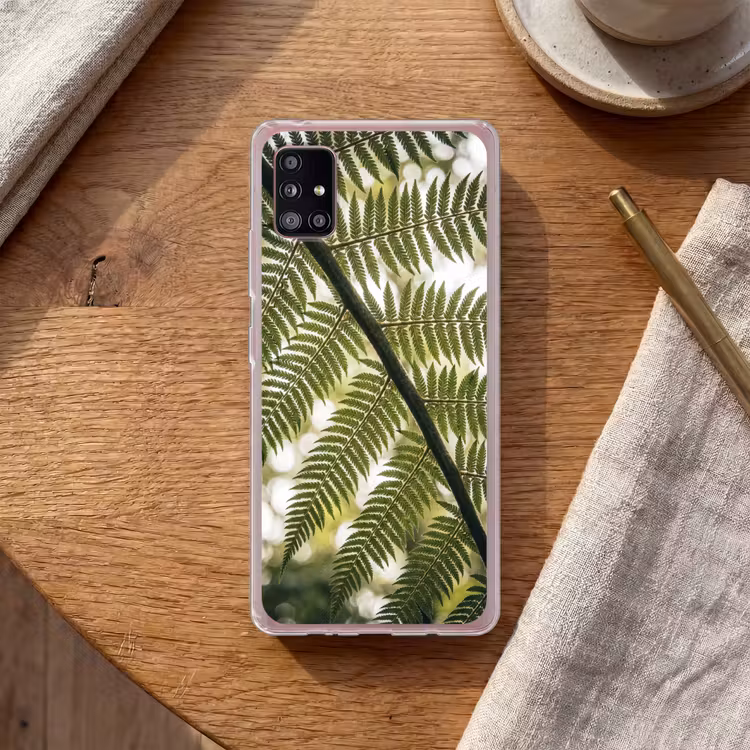 Plant - Blad - Natuur - Groen - Detail Telefoonhoesje Samsung Galaxy A51 5G klein -sfeer1