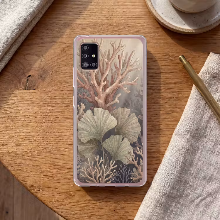Plant - Bladeren - Zee - Illustratie - Groen Telefoonhoesje Samsung Galaxy A51 5G klein -sfeer1