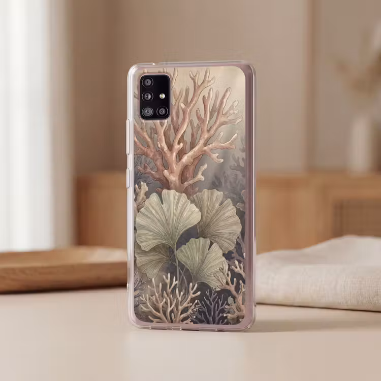 Plant - Bladeren - Zee - Illustratie - Groen Telefoonhoesje Samsung Galaxy A51 5G klein -sfeer2