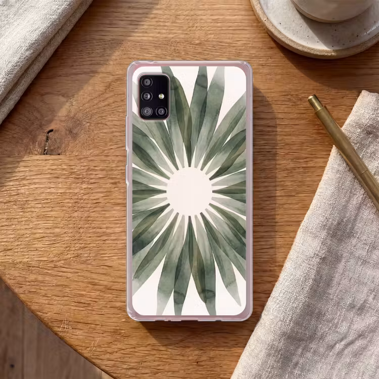 Planten - Abstract - Waterverf - Groen - Natuur Telefoonhoesje Samsung Galaxy A51 5G klein -sfeer1