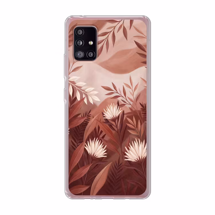 Planten - Bladeren - Botanisch - Modern - Bruin Telefoonhoesje Samsung Galaxy A51 5G klein -3d