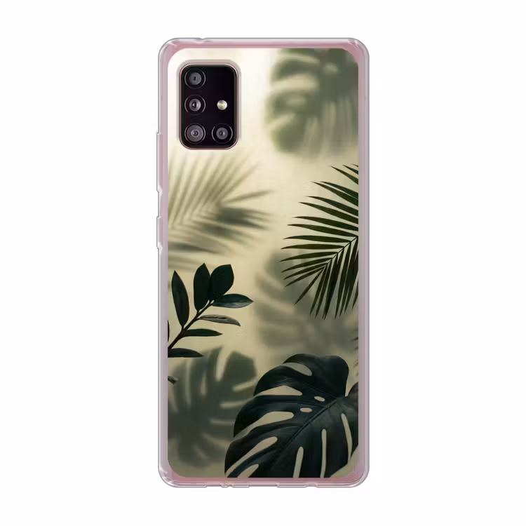Planten - Bladeren - Schaduwen - Groen - Modern Telefoonhoesje Samsung Galaxy A51 5G klein -3d
