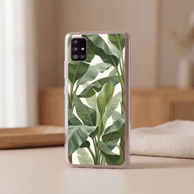 Planten - Bladeren - Tropisch - Groen Telefoonhoesje Samsung Galaxy A51 5G klein -sfeer2