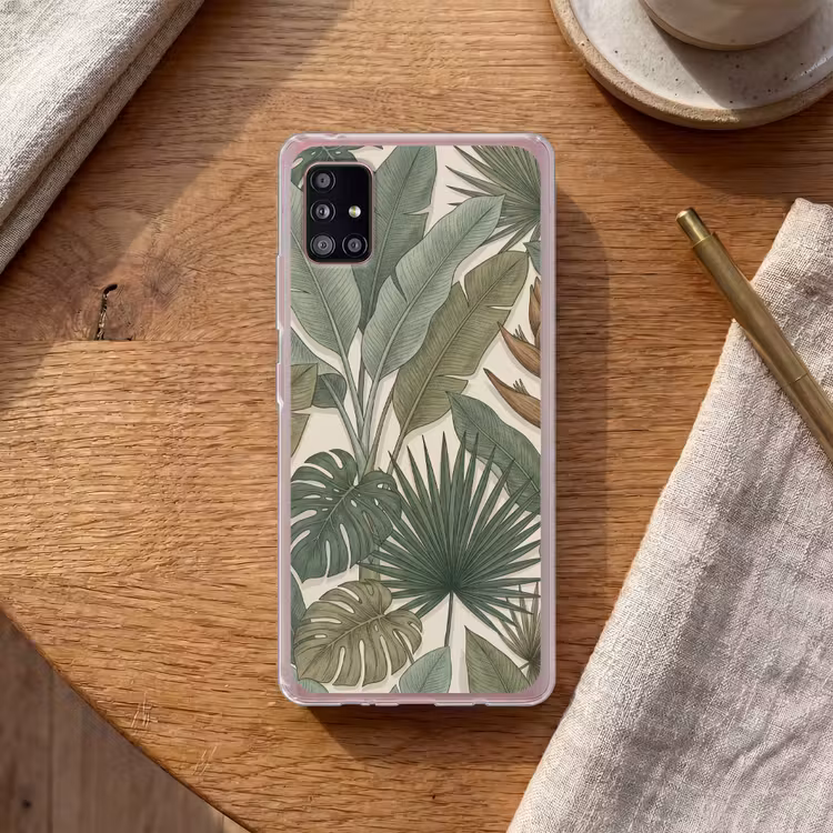 Planten - Tropisch - Natuur - Illustratie - Groen Telefoonhoesje Samsung Galaxy A51 5G klein -sfeer1