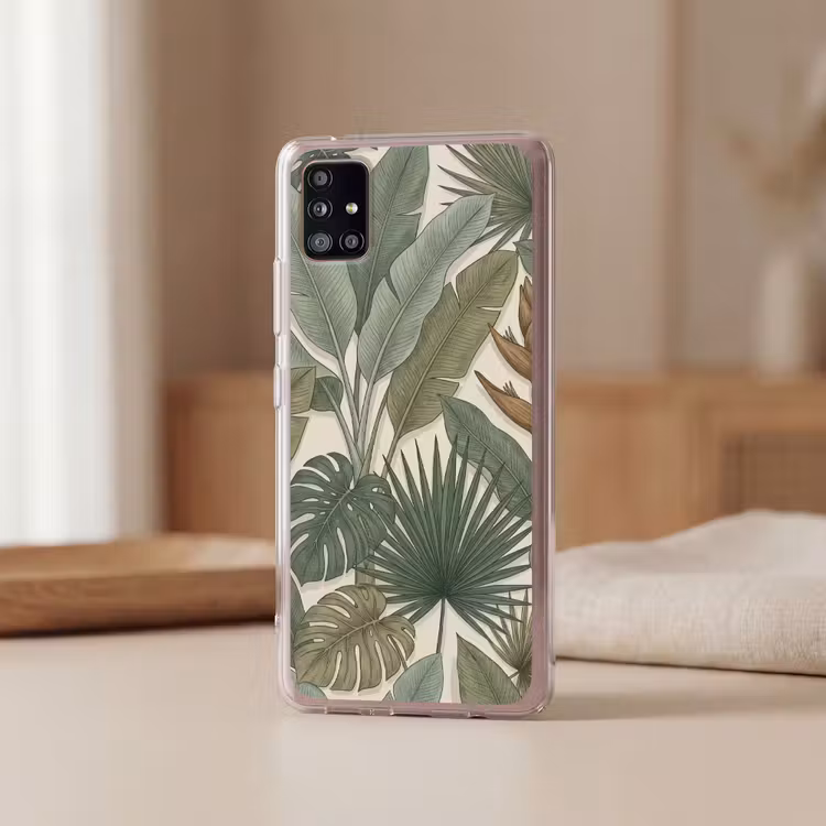 Planten - Tropisch - Natuur - Illustratie - Groen Telefoonhoesje Samsung Galaxy A51 5G klein -sfeer2