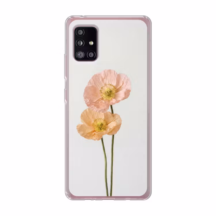 Papavers - Botanisch - Roze Telefoonhoesje Samsung Galaxy A51 5G klein -3d