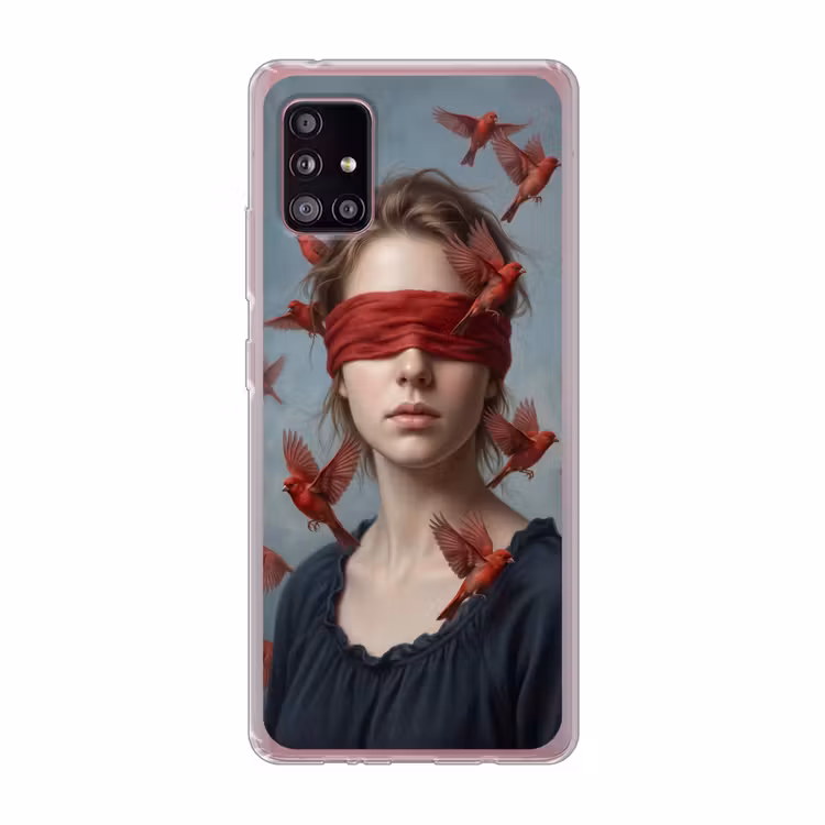 Portret - Krachtig - Rood Telefoonhoesje Samsung Galaxy A51 5G klein -3d