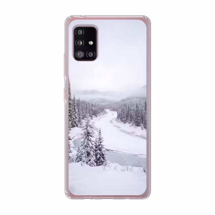 Rivier - Bevroren - Landschap - Winter Telefoonhoesje Samsung Galaxy A51 5G klein -3d