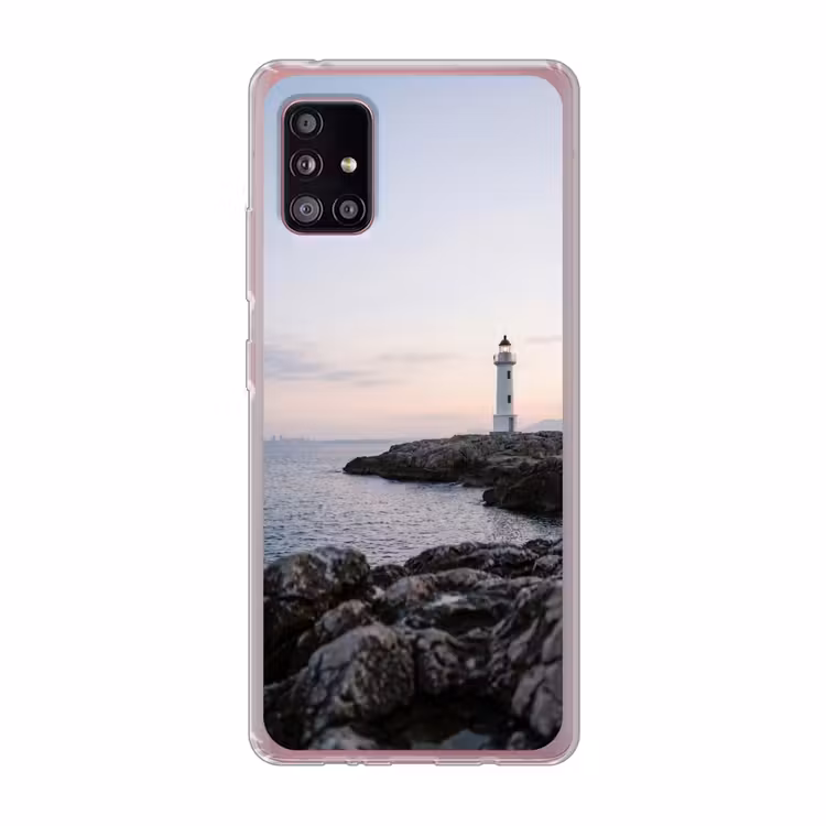 Rotsen - Vuurtoren - Wit Telefoonhoesje Samsung Galaxy A51 5G klein -3d