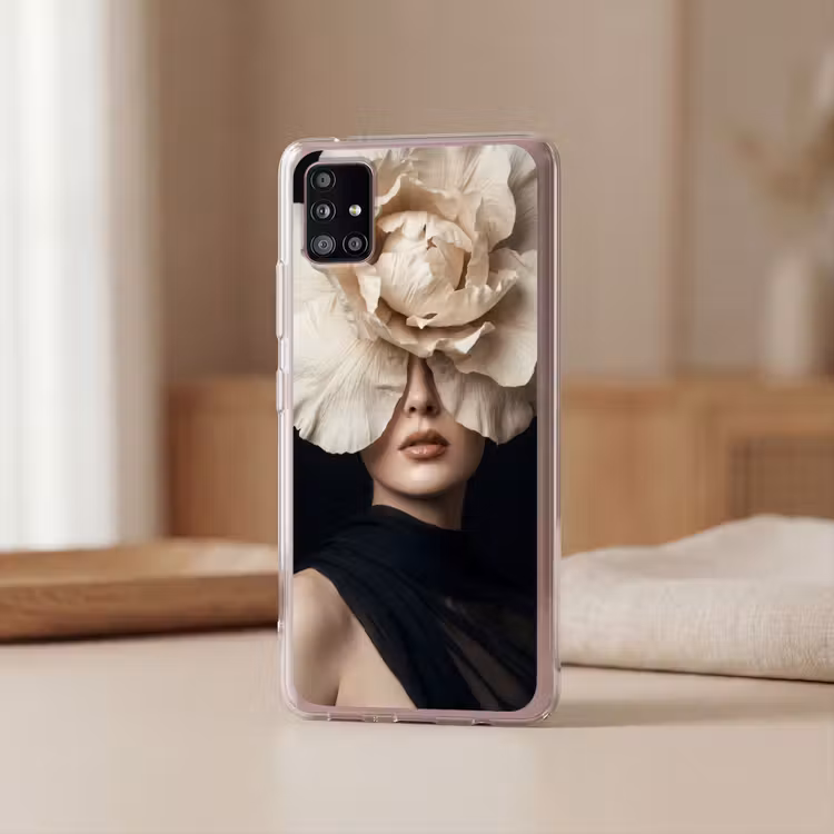 Roos - Tijdloos - Zwart Telefoonhoesje Samsung Galaxy A51 5G klein -sfeer2