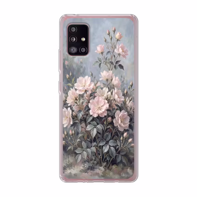 Rozen - Illustratie - Roze Telefoonhoesje Samsung Galaxy A51 5G klein -3d