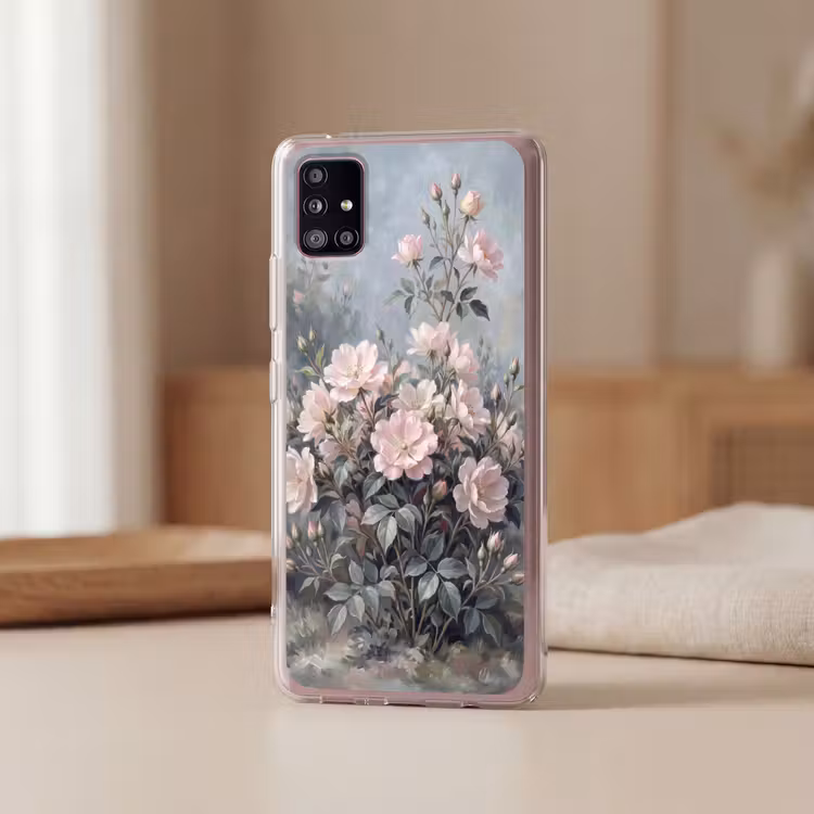 Rozen - Illustratie - Roze Telefoonhoesje Samsung Galaxy A51 5G klein -sfeer2